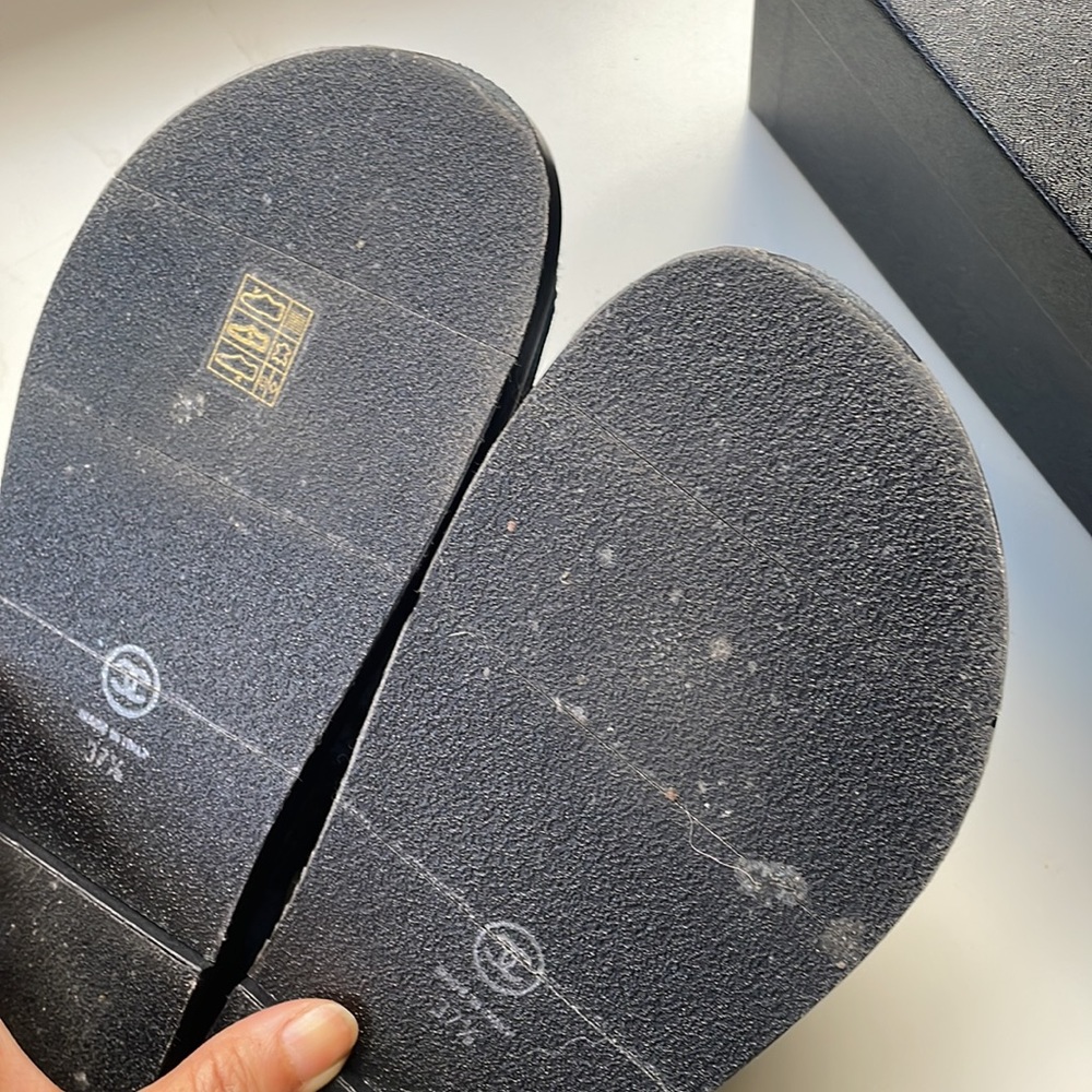 Chanel Blue denim Dad Sandals 37.5 - Picture 9 of 13